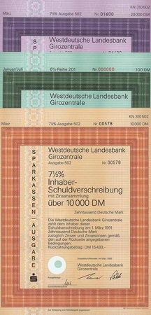 Westdeutsche Landesbank Girozentrale (4 Stücke)