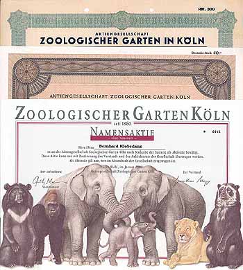 AG Zoologischer Garten in Köln (3 Stücke)