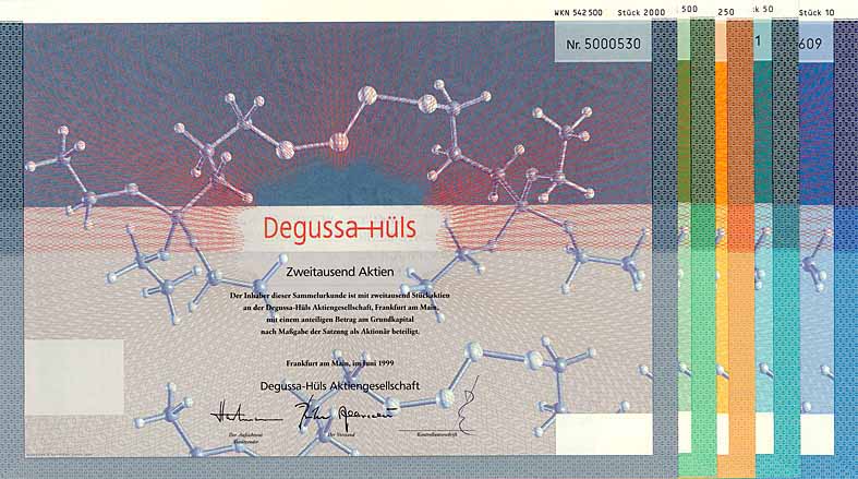 Degussa-Hüls AG (5 Stücke)