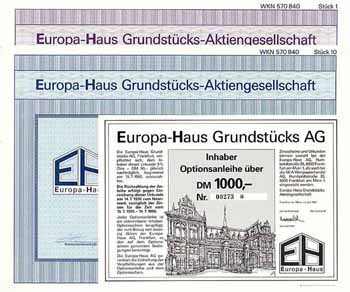 Europa-Haus Grundstücks-AG (3 Stücke)