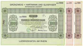Grünzweig + Hartmann und Glasfaser AG (3 Stücke)