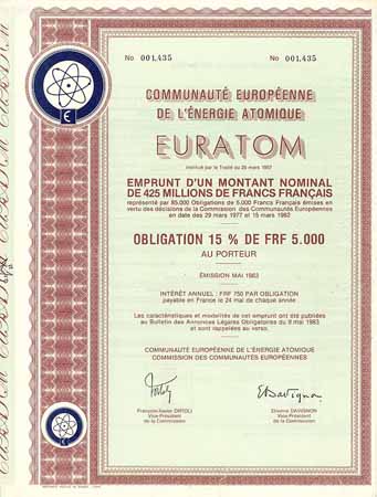 Communaute Europeenne de L'Energie Atomique EURATOM (Europäische Atomgemeinschaft EURATOM)
