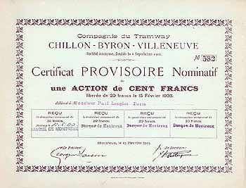 Cie. du Tramway Chillon-Byron-Villeneuve