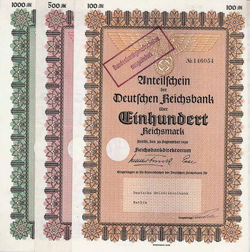 Deutsche Reichsbank (3 Stücke)