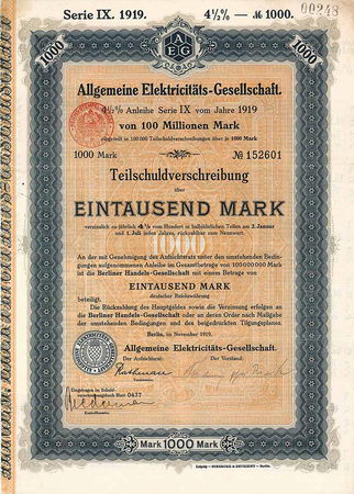 Allgemeine Elektricitäts-Gesellschaft (OU Carl Fürstenberg)