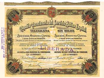Compania Concesionaria del Servicio Publico Espanol de Telegrafia sin Hilos S.A.
