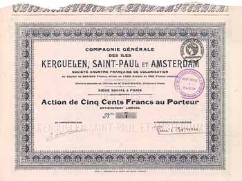 Cie. Generale des Iles Kerguelen, Saint-Paul et Amsterdam S.A.
