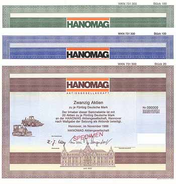 Hanomag AG (3 Stücke)