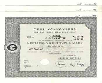 GERLING-KONZERN Allgemeine Versicherungs-AG (9 Stücke)