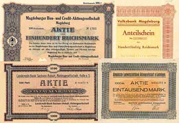 Sachsen-Anhalt - Banken-Konvolut (12 Stücke)