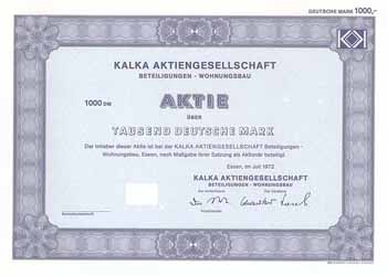 Kalka AG Beteiligungen - Wohnungsbau