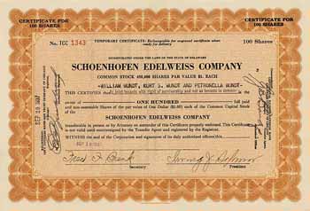 Schoenhofen Edelweiss Co.