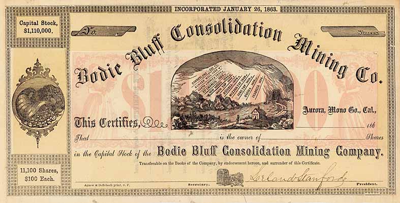 Bodie Bluff Consolidation Mining Co. (OU Leland Stanford)