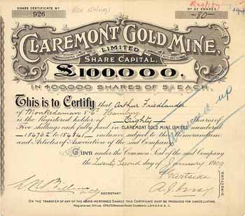 Claremont Gold Mine Ltd.