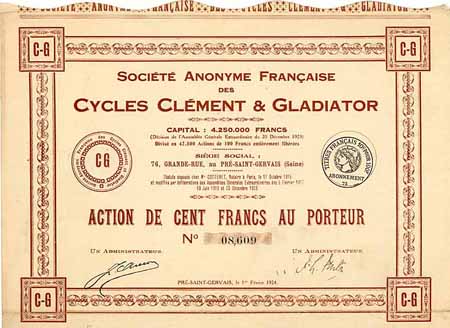S.A. Francaise des Cycles Clément & Gladiator