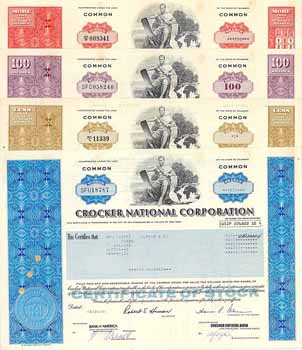 Crocker National Corporation (4 Stücke)