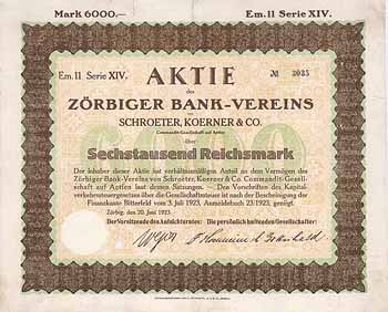 Zörbiger Bankverein von Schroeter, Koerner & Comp. KGaA