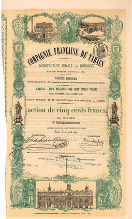 Cie. Française de Tabacs Manufacture Royale La Honradez S.A.