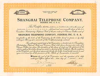 Shanghai Telephone Company, Federal Inc. USA