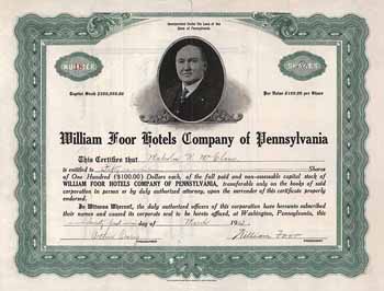William Foor Hotels Co. of Pennsylvania