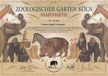 AG Zoologischer Garten in Köln (entwertet)