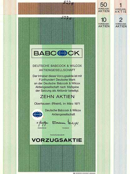 Deutsche Babcock & Wilcox AG (4 Stücke)