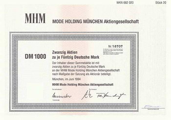 MHM Mode Holding München AG