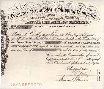 General Screw Steam Shipping Co.