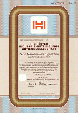HIB Hölter Industrie-Beteiligungs AG