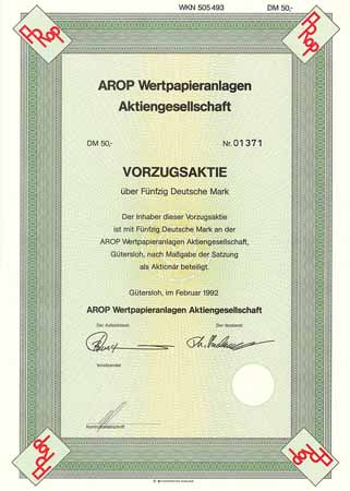 AROP Wertpapieranlagen AG