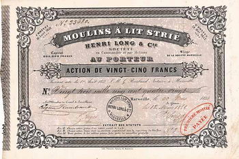Moulins à Lit Strié Henri Long & Cie.