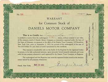 Daniels Motor Co.