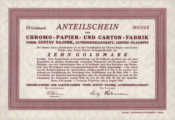 Chromo-Papier- und Carton-Fabrik vorm. Gustav Najork AG