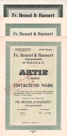 Fr. Hensel & Haenert AG (3 Stücke)