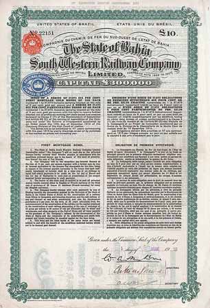 State of Bahia South Western Railway Company Ltd.