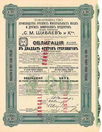 Company for the Manufacture of Russian Mineral Oils & other Chemical Products trading as „S.M. Schibaieff & Co.“