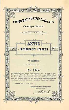 Eisenbahngesellschaft Oensingen-Balsthal