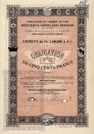 Cie. du Chemin de Fer Montreux-Oberland Bernois S.A.
