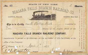 Niagara Falls Branch Railroad (OU Chauncey M. Depew)