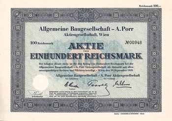 Allgemeine Baugesellschaft - A. Porr AG