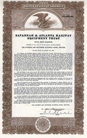 Savannah & Atlanta Railway Equipment Trust