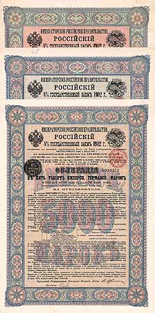 Kaiserlich Russische Regierung (3 Stücke)
