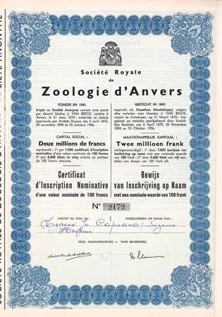 Société Royale de Zoologie d'Anvers