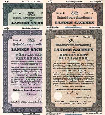 Land Sachsen (19 Stücke)