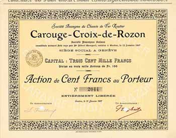 S.A. du Chemin de Fer Routier Carouge-Croix-de-Rozon