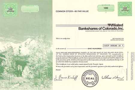 Affilliated Bankshare of Colorado, Inc.