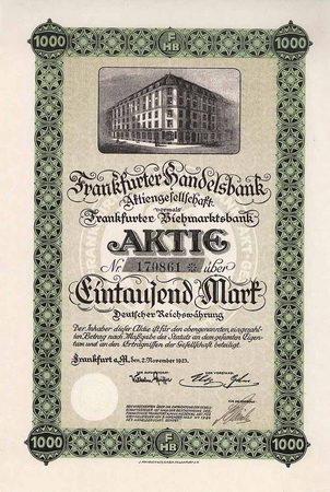 Frankfurter Handelsbank AG vorm. Frankfurter Viehmarktsbank