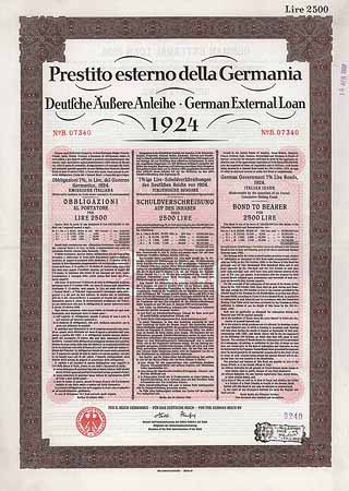 Deutsches Reich, Deutsche Äußere Anleihe 1924