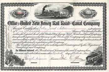 United New Jersey Railroad & Canal Co. (OU J.J. Astor)