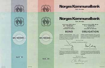 Norges Kommunalbank (4 Stücke)